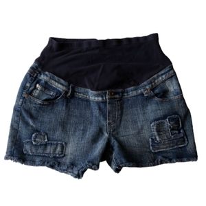 Oh! Mamma Maternity Denim Jeans Shorts Size Large